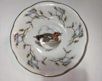 Royal Tara Ireland Fine Bone China Wigeon Saucer 5.5” Gold Trim Vintage