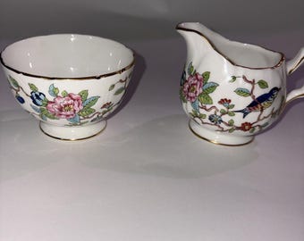 Aynsley Pembroke Cream & Sugar Fine English Bone China Goldverzierung