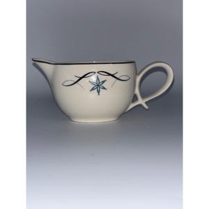 VTG Canonsburg Allegheny Ware Estrellita Creamer MCM Atomic Turquoise Starburst