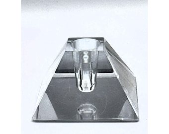 Orrefors Zweden kristallen piramide kandelaar LH 1690 Lars Hellsten geometrisch