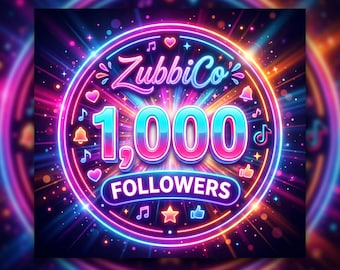 1000 seguidores de TikTok rápidos / Entrega instantánea / Seguidores reales y activos / Servicio de crecimiento de TikTok / ZubbiCo