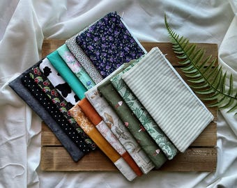 Handmade Zipper Pouch | Cottagecore Floral, Bookish Pencil Case, Cosmetic Bag
