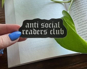 Anti Social Readers Club Sticker | Book Lover Vinyl Decal