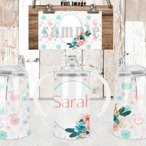 DIGITAL FILE Boho 12 oz sippy cup straight file only Digital Design for Sublimation