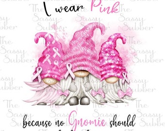 ARCHIVO DIGITAL Me pongo rosa porque Gnomie debería luchar solo Diseño digital para sublimación