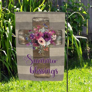 DIGITAL FILE Summer Blessings Flag Digital Design for Sublimation