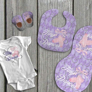 DIGITAL FILE Tiny Dancer   Baby Bundle with Baby Slipper pattern included for Sublimation