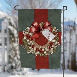 DIGITAL FILE  Holiday Wreath  Garden Flag  Digital Design for Sublimation