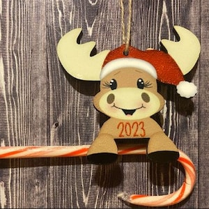 DIGITAL FILE Moose Candy Cane Holder  Digital Design for Sublimation