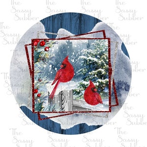 DIGITAL FILE Cardinal   round  Digital Design for Sublimation