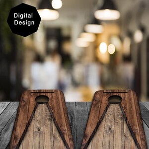 DIGITAL FILE Wood Alley  Coin Toss Game Digital  Design for Sublimation