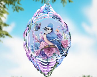 DIGITAL FILE Blue Jay Wind spinner  Digital Designs for Sublimation