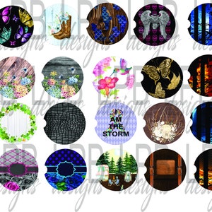DIGITAL FILE Car Coaster Bundle  template