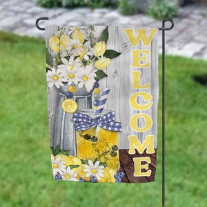 DIGITAL FILE Blueberry Lemonade with no words Garden Flag Digital Design for Sublimation