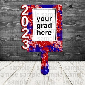 DIGITAL FILE Grad Fan Royal Blue and Red Digital Design for Sublimation