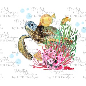 DIGITAL FILE Sea Turtle 2 Digital Design for  Sublimation