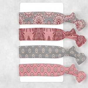 DIGITAL FILE Pink Boho Hair Ties Digital Design for Sublimation