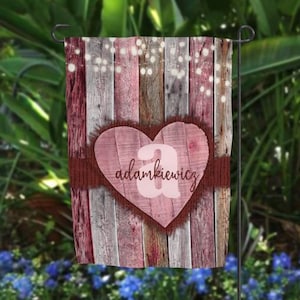 DIGITAL FILE Rustic Wood Garden Flag  Digital Design for Sublimation