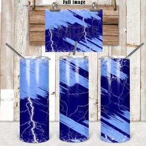 DIGITAL FILE Light Blue and Navy  20 oz Skinny Tumbler with straight file only  Digital Design for Sublimation
