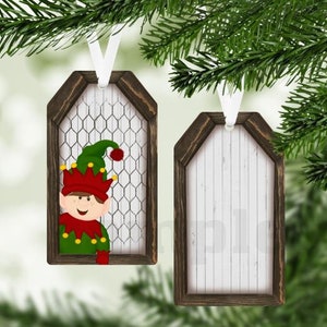 FILE DIGITALE Elf Gift Tag Ornamento Design digitale per la sublimazione