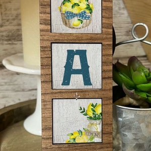 DIGITAL FILE Lemons Distressed Sign Trio Set  Digital Design for Sublimation