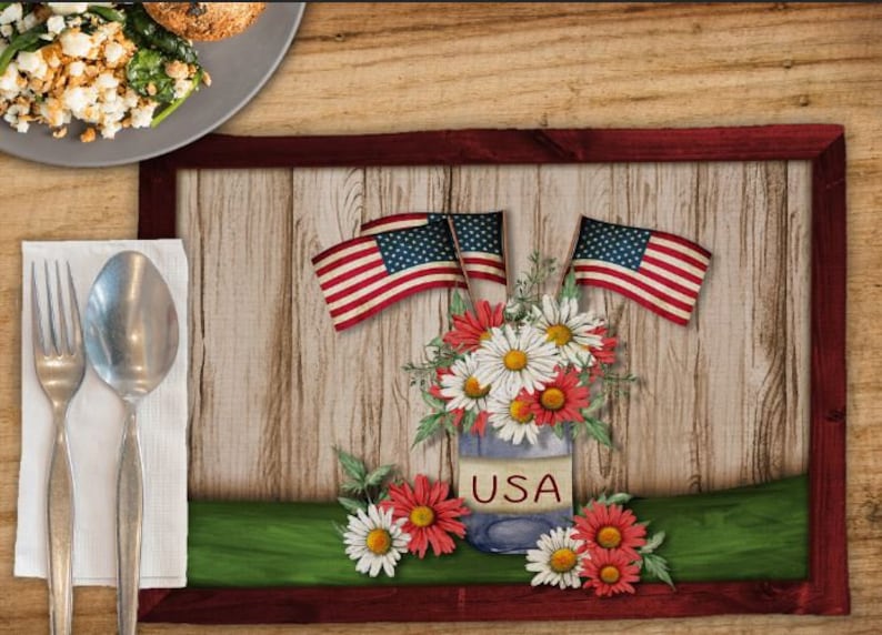 USA Placemat 2 Digital Design for Sublimation Etsy
