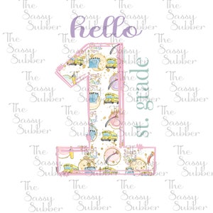 DIGITAL FILE Hello Pre-K through 5th grade   Digital Design for Sublimation