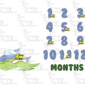 DIGITAL FILE Dump Truck  Milestone  Blanket    Digital Design for Sublimation