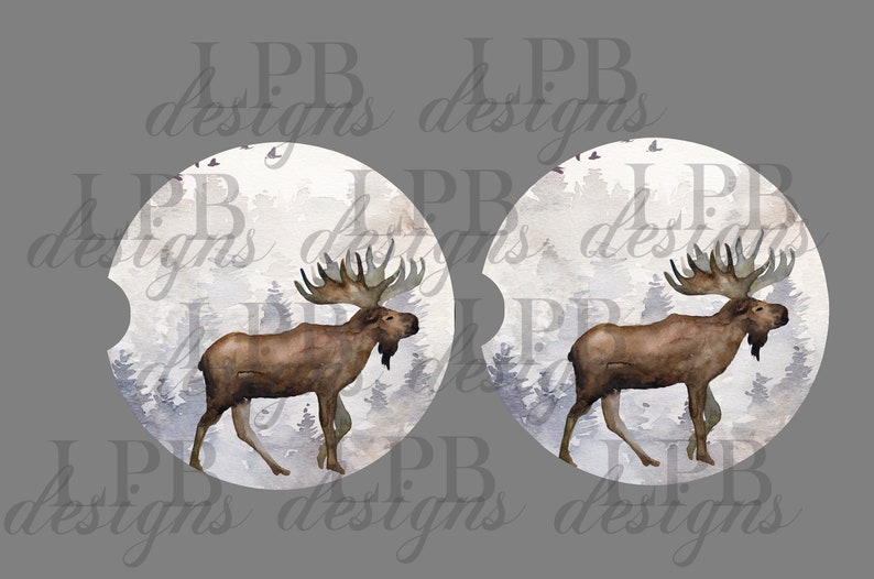 Moose Sublimation Auto Coaster template picture regarding Moose Template Printable called Moose Sublimation Automobile Coaster template