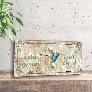 DIGITAL FILE Vintage Hummingbird License Plate without wording Digital Design for Sublimation