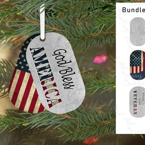 DIGITAL FILE Dog Tag Ornament Bundle  Digital Design for Sublimation