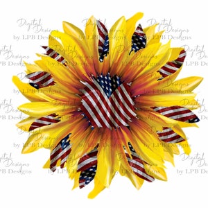 DIGITAL FILE Sunflower Flag   Digital Design for Sublimation