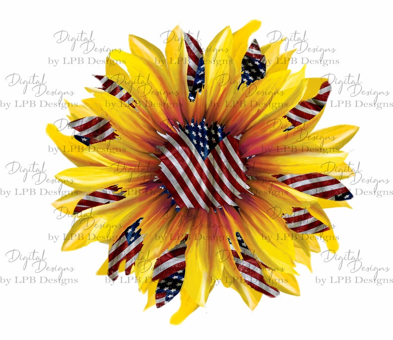 Sunflower Flag Digital Design for Sublimation - Etsy