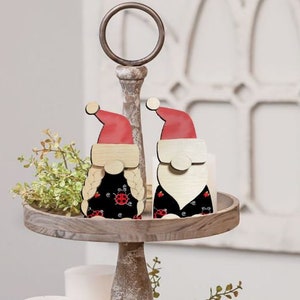 DIGITAL FILE Lady Bug Gnome Set  Digital Design for Sublimation on Tier Tray Gnomes