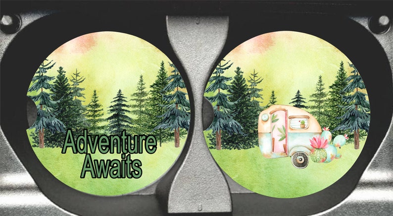 Download Camping Sublimation Car Coaster template | Etsy