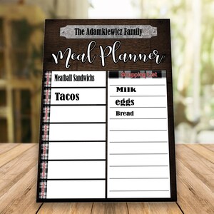 DIGITAL FILE Shopping List and Menu Board   Board  Digital Design