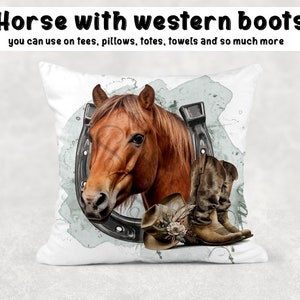 DIGITAL FILE   Horse with western boots  Digital Design for Sublimation