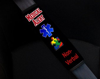 DIGITAL FILE Medical Alert Autism  Seat Belt Cover Digital Design for  Sublimation