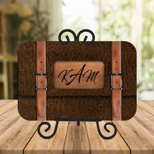 DIGITAL FILE Faux leather Bag Look Cutting Board Sublimation Design