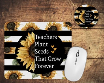 DIGITAL FILE  Teacher Yellow Sunflower Desk Set Digital Design for Sublimation