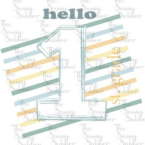 DIGITAL FILE Hello Pre-K through 5th grade Boy    Digital Design for Sublimation
