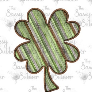 DIGITAL FILE Wood  Shamrock  Digital Design for Sublimation