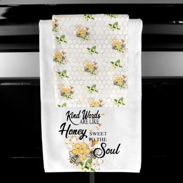 DIGITAL FILE Kind Word like Honey Towel set  Digital Design for Sublimation