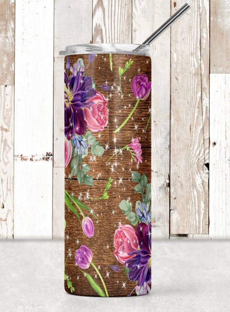 Download Tulips 20 oz Skinny Tumbler Digital Design for Sublimation ...