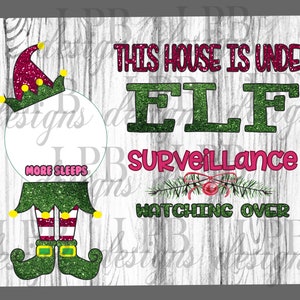 FILE DIGITALE Elf Count Down Digital Designs (realizzato per le schede cancellabili a secco a sublimazione)