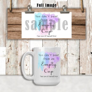 DIGITAL FILE Empty Cup Digital Design for Sublimation