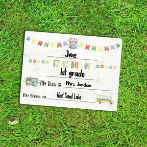 DIGITAL FILE Back to School Board Basic 2   Digital Design for Sublimation