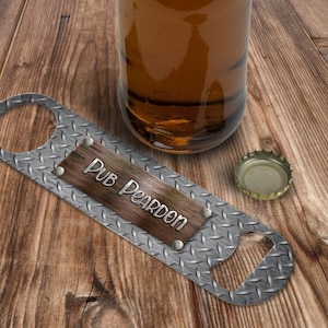 DIGITAL FILE Faux Diamond Plate Pub Bottle Opener Digital Design for Sublimation