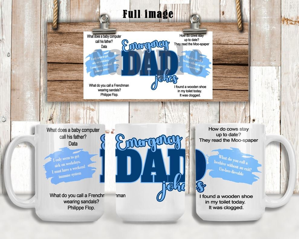 DIGITAL FILE Dad Jokes for 15oz Mugs Digital Design for