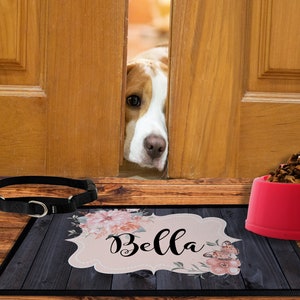 DIGITAL FILE Grey and Peach Pet Mat Design for Sublimation